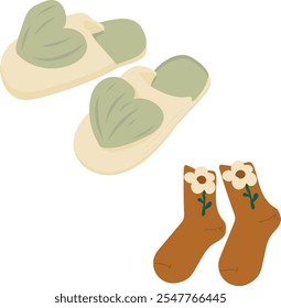Ropa de invierno, calcetines, zapatillas de interior