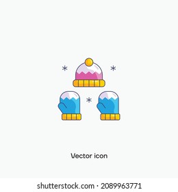 Winter clothes vector icon. Premium quality.