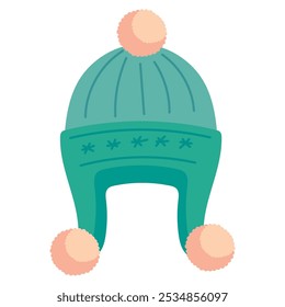 chapéu de lã de roupas de inverno isolado