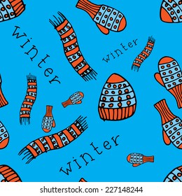 Winter clothing. Clothes for Christmas. Clothing for Santa Claus. flat design