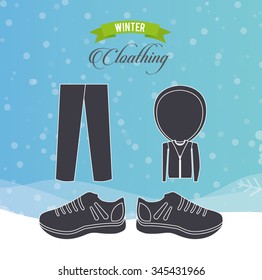 winter clothing design, vector illustration eps10 graphic 