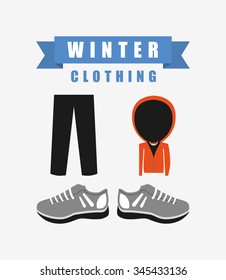 winter clothing design, vector illustration eps10 graphic 