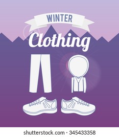 winter clothing design, vector illustration eps10 graphic 