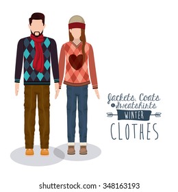 winter clothing design, vector illustration eps10 graphic 