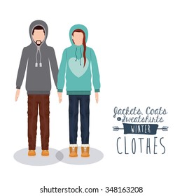 winter clothing design, vector illustration eps10 graphic 