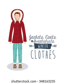 winter clothing design, vector illustration eps10 graphic 