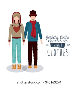 winter clothing design, vector illustration eps10 graphic 