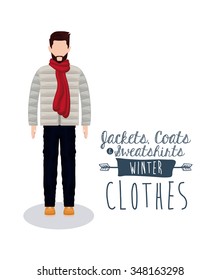 winter clothing design, vector illustration eps10 graphic 