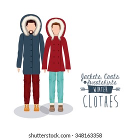 winter clothing design, vector illustration eps10 graphic 