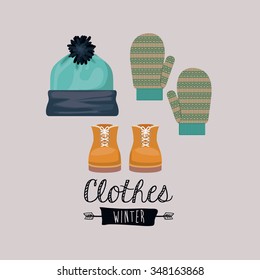 winter clothing design, vector illustration eps10 graphic 