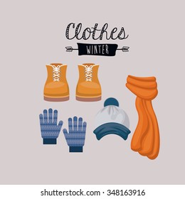 winter clothing design, vector illustration eps10 graphic 