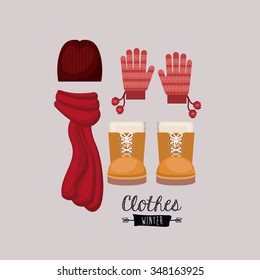 winter clothing design, vector illustration eps10 graphic 