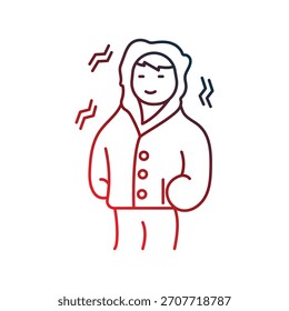 Winter Clothing icon with white background vector stock illustration