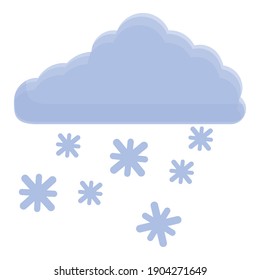 Winter cloud icon. Cartoon of winter cloud vector icon for web design isolated on white background