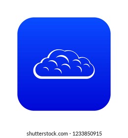 Winter cloud icon digital blue for any design isolated on white vector illustration