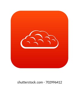 Winter cloud icon digital red for any design isolated on white vector illustration