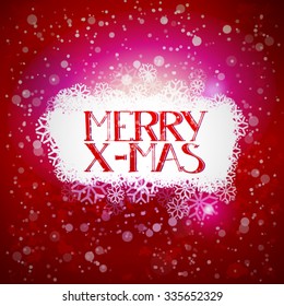 Winter cloud with Merry Xmas greetings. Abstract vector label for season holidays offer.