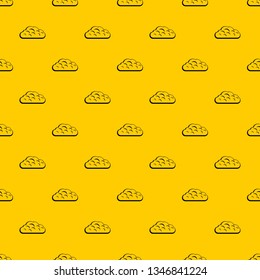 Winter cloud pattern seamless vector repeat geometric yellow for any design