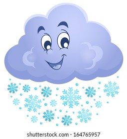 Winter cloud theme image 1 - eps10 vector illustration.