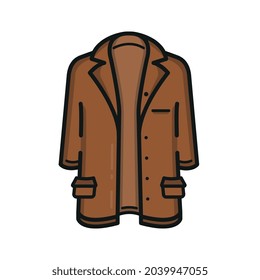 Winter coat in brown color