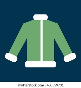 winter coat flat icon