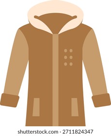 Winter Coat Vector Icon Illustration