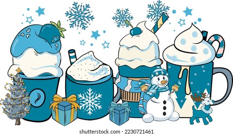 Winter Coffee For Print Template