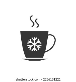 café de invierno vector icono café frío