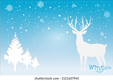 Winter  and cold Blue design
