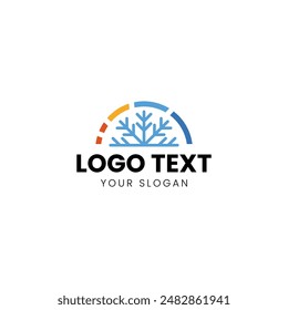 Winter Cold Freeze Snow Logo Vector Design