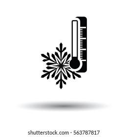 Winter cold icon. White background with shadow design. Vector illustration.