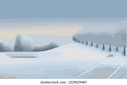 Invierno, frío, nevada, feriado
Dibujo de dibujos animados de vectores de ilustración