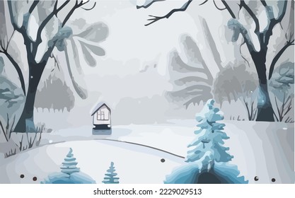 Invierno, frío, nevada, feriado
Dibujo de dibujos animados de vectores de ilustración
