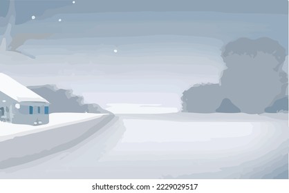 Invierno, frío, nevada, feriado
Dibujo de dibujos animados de vectores de ilustración