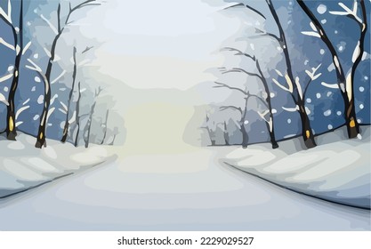 Invierno, frío, nevada, feriado
Dibujo de dibujos animados de vectores de ilustración
