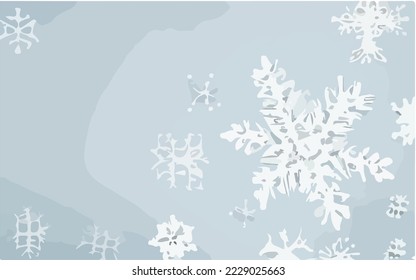 El Invierno Frío. Copos de nieve, invierno, dibujos animados de vectores de la ilustración fría
