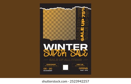 Winter Collection Flyer. Vektorgrafik