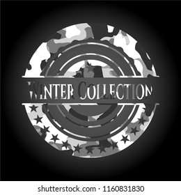 Winter Collection grey camouflage emblem