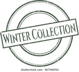 Winter Collection grunge stamp