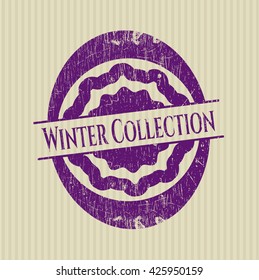 Winter Collection grunge stamp