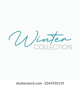 Logotipo mnemónico de la colección del invierno, logotipo del texto