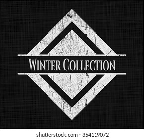 Winterkollektion auf Tafel