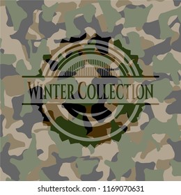 Winter Collection on camo texture