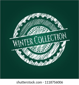 Winter Collection on chalkboard