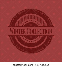 Winter Collection retro red emblem