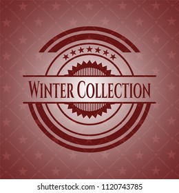 Winter Collection retro red emblem