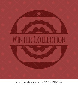 Winter Collection retro red emblem