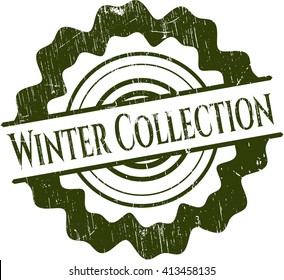 Winter Collection rubber grunge stamp