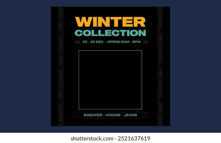 Winter Collection Socials Media. Vector illustration