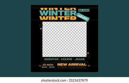 Colección de Invierno Medios Sociales. Ilustración vectorial